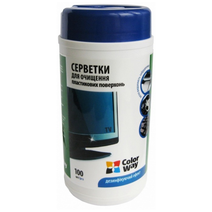 картинка Салфетки влажные ColorWay для оргтехники туба 100 шт (CW-1072) от магазина КомпьютерЦентр