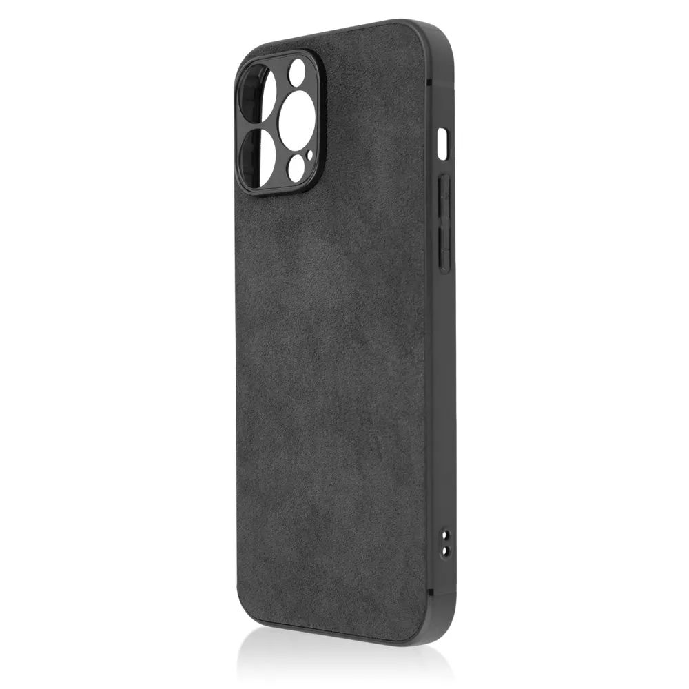 картинка Чехол-накладка SanCore для iPhone 14 Pro Max, алькантара, черный от магазина КомпьютерЦентр