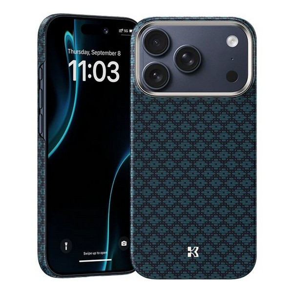 картинка Чехол Benks ArmorGrid Case built with Kevlar для iPhone 17 Pro 6.3'', цвет синий (Blue) (C.K.FL.AP.BE.0069) от магазина КомпьютерЦентр