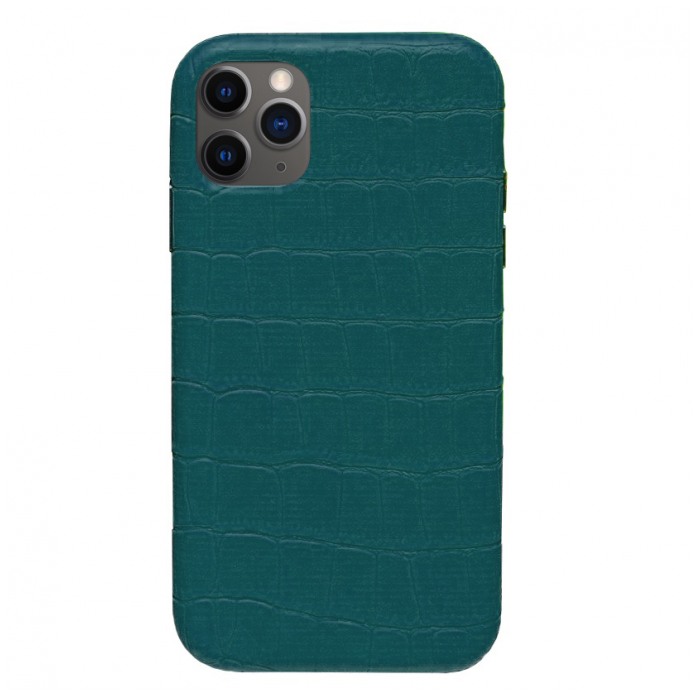 картинка Чехол Crocodile Leather Case for iPhone 11 Pro Max Forest Green от магазина КомпьютерЦентр