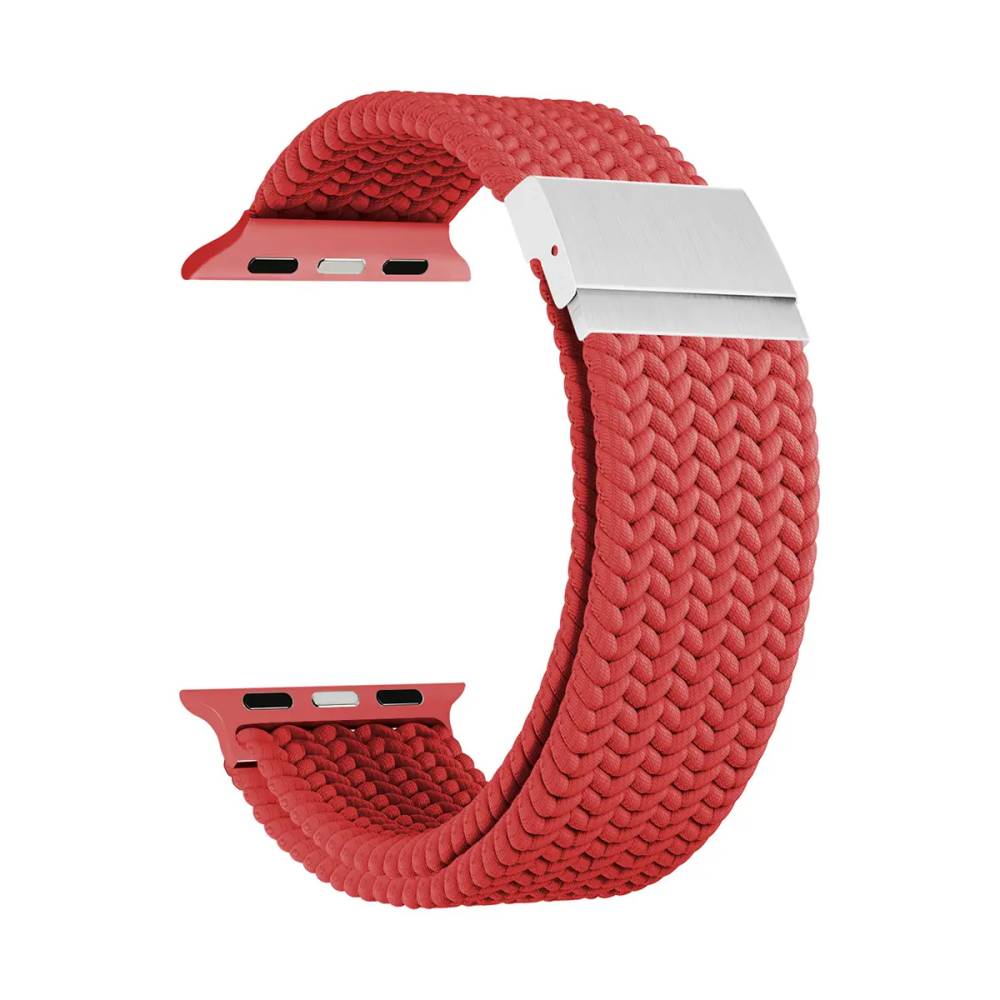 картинка Плетеный нейлоновый ремешок для Apple Watch 38/ 40/ 41 mm Series 1-9, SE LYAMBDA PLEIONE DSN-18-40-RD Red от магазина КомпьютерЦентр