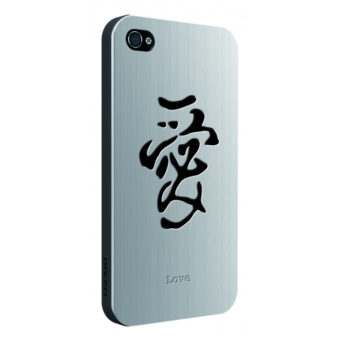 картинка Чехол Ozaki iCoat Good Life Black/ Steel Love for iPhone 4/ 4S (IC862BLO) от магазина КомпьютерЦентр