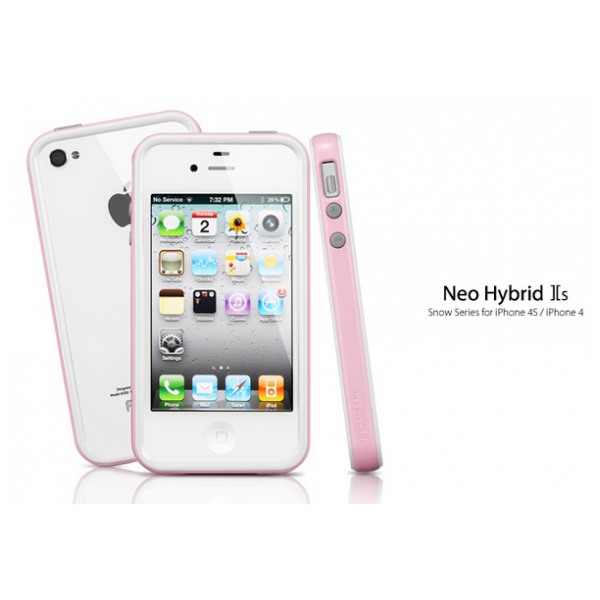 картинка Чехол SGP Case Neo Hybrid 2S Snow Series Sherbet Pink for iPhone 4/ 4S (SGP08355) от магазина КомпьютерЦентр