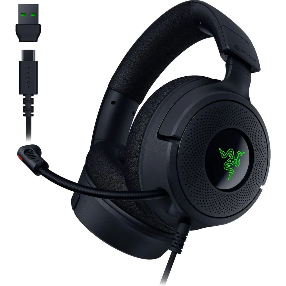 картинка Проводные наушники Razer Kraken V4 X черный 2024, RGB (RZ04-05180100-R3M1) от магазина КомпьютерЦентр