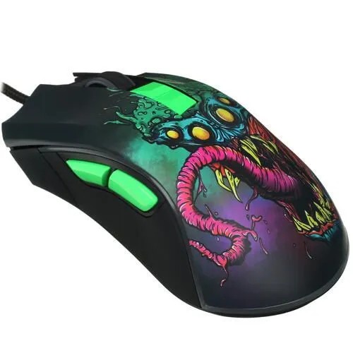 картинка Мышка ARDOR GAMING Fury Beast (ARD-FURY3327-BEAST-GR) проводная 12400 dpi, PMW3327, RGB Green от магазина КомпьютерЦентр