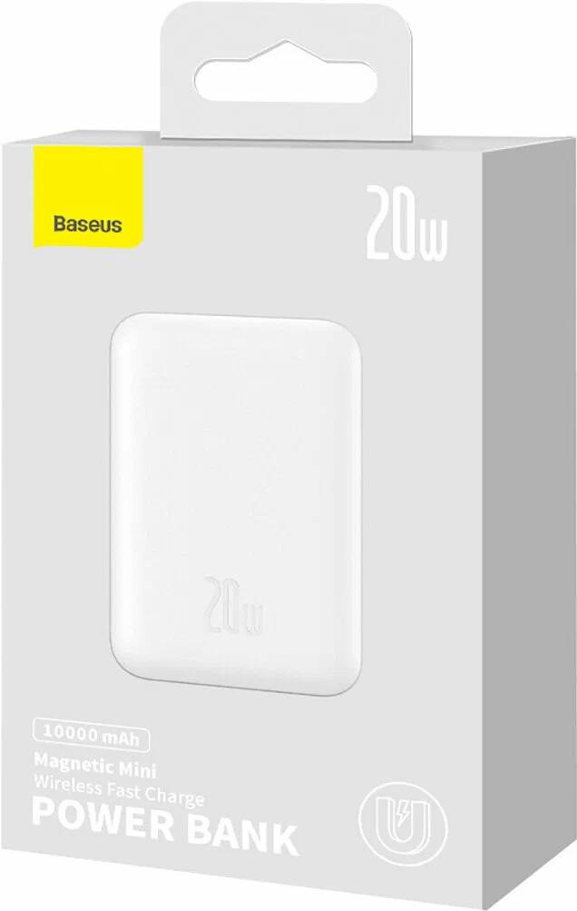 картинка Внешний аккумулятор Baseus OS Magnetic Mini Air 10000mAh 20W stellar white от магазина КомпьютерЦентр