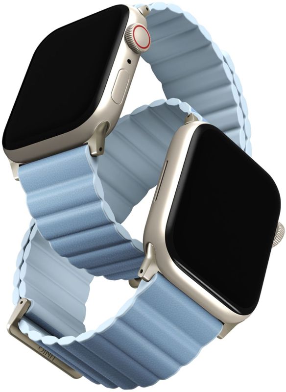 картинка Ремень силиконовый Uniq REVIX для Apple Watch 41/ 40/ 38 Arctic/ Soft Blue (41MM-REVPARTSBLU) от магазина КомпьютерЦентр