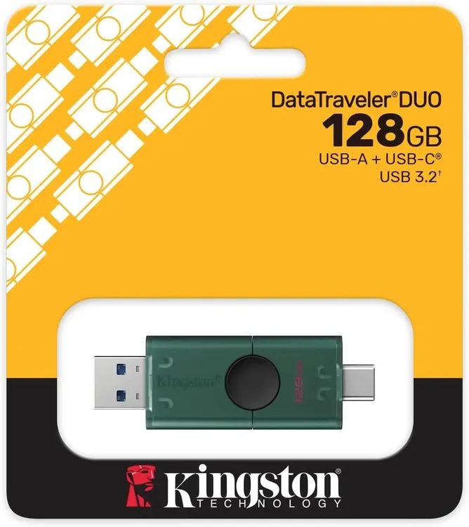 картинка USB3.0 накопитель 128Gb Kingston DataTraveler Duo G2 (DTDEG2/ 128GB) USB3.0 зеленый/ черный от магазина КомпьютерЦентр
