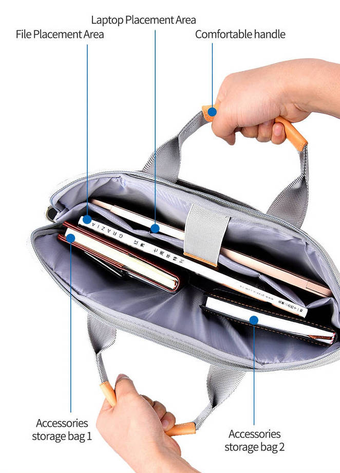 картинка Сумка для ноутбука WIWU Pioneer Handbag Pro 15.6'' Black от магазина КомпьютерЦентр