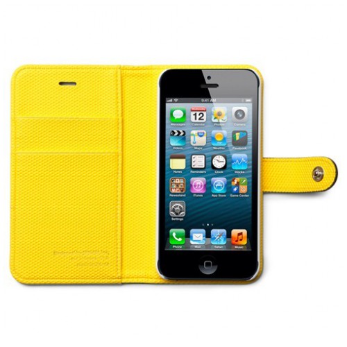 картинка Чехол SGP Leather Case Illuzion Lemon Indigo for iPhone 5 (SGP09528) от магазина КомпьютерЦентр