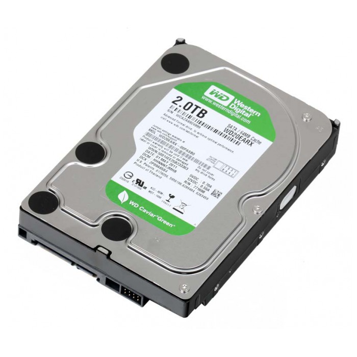картинка Жесткий диск Western Digital 2Tb Cavair Green 64Mb 5400-7200rpm 3.5″ SATA3 (WD20EARX) от магазина КомпьютерЦентр