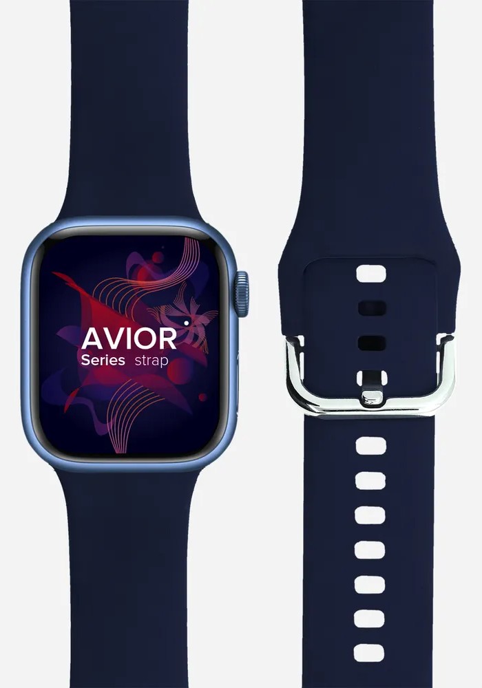 картинка Силиконовый ремешок для Apple Watch 38/ 40/ 41 mm LYAMBDA AVIOR DSJ-17-40-BL, темно-синий от магазина КомпьютерЦентр