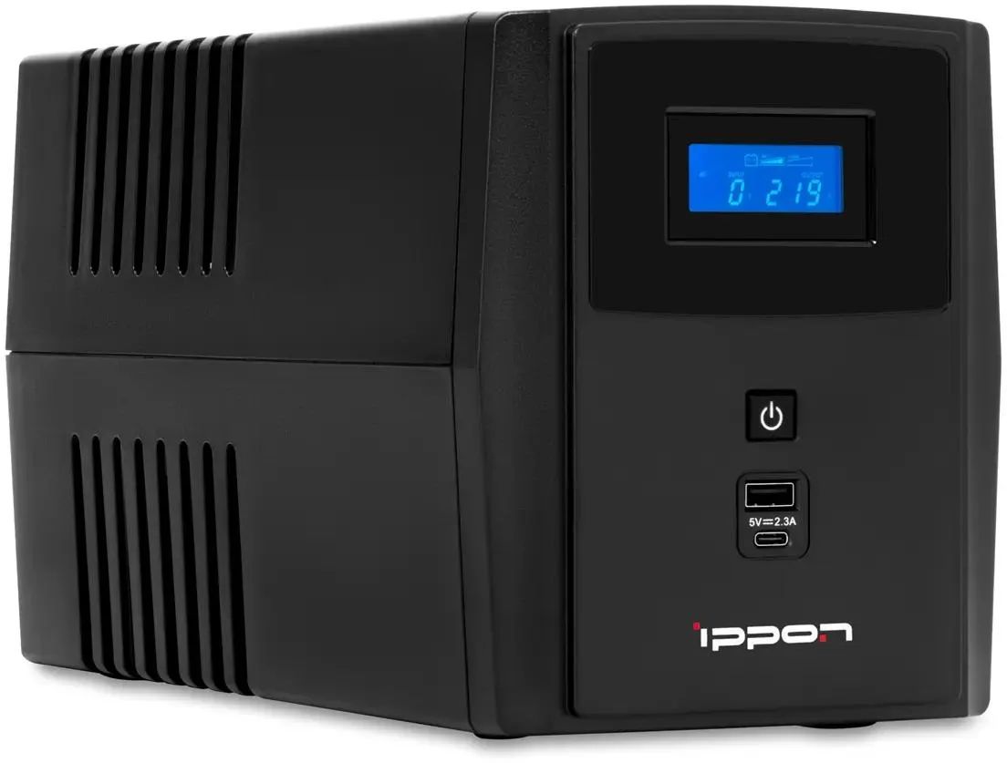 картинка ИБП Ippon Smart Power Pro II 1600 960Вт 1600BA Black (1005588) от магазина КомпьютерЦентр