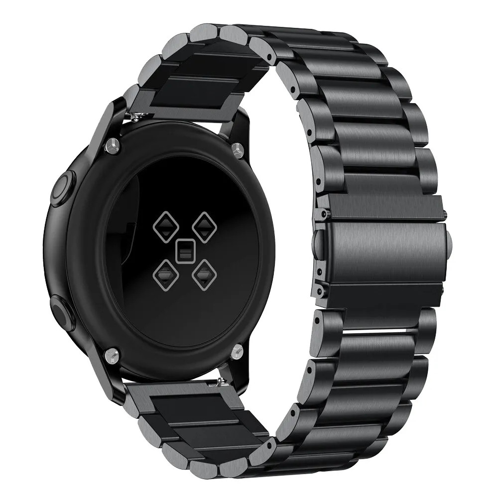 картинка Классический металлический ремешок для Samsung Galaxy Watch 42mm/ Gear S2/ Galaxy Watch 3 41mm/ Galaxy Watch 4 (20мм) 0097-02-4, черный от магазина КомпьютерЦентр