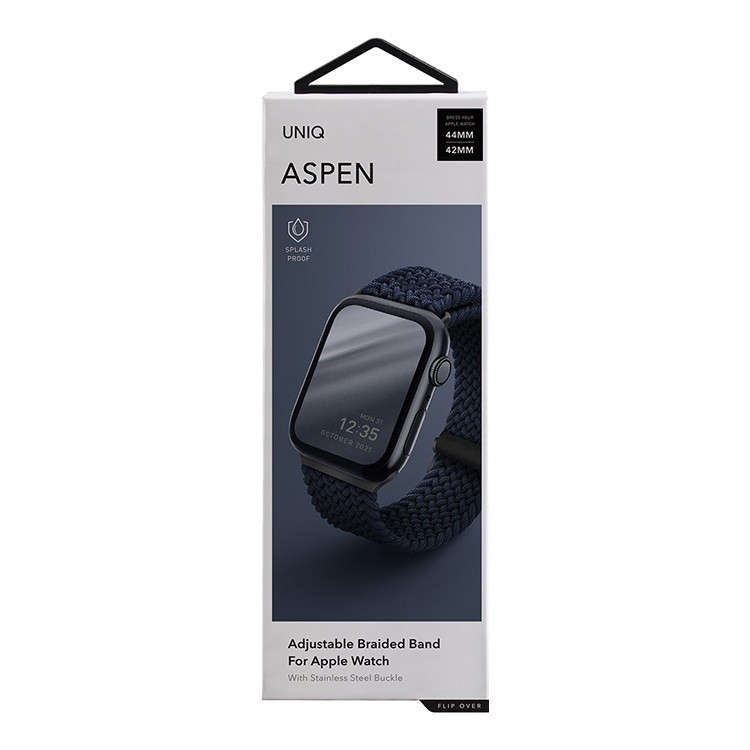 картинка Плетеный ремень Uniq ASPEN для Apple Watch 49/ 45/ 44/ 42 BLUE (44MM-ASPOBLU) от магазина КомпьютерЦентр