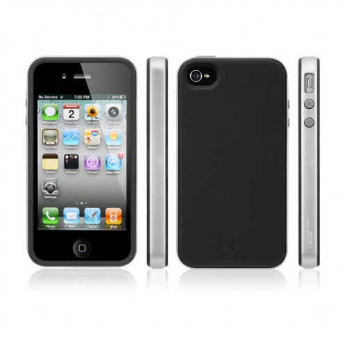 картинка Чехол SGP Case Neo Hybrid-2 Matte Series Satin Silver for iPhone 4 (SGP07772) от магазина КомпьютерЦентр