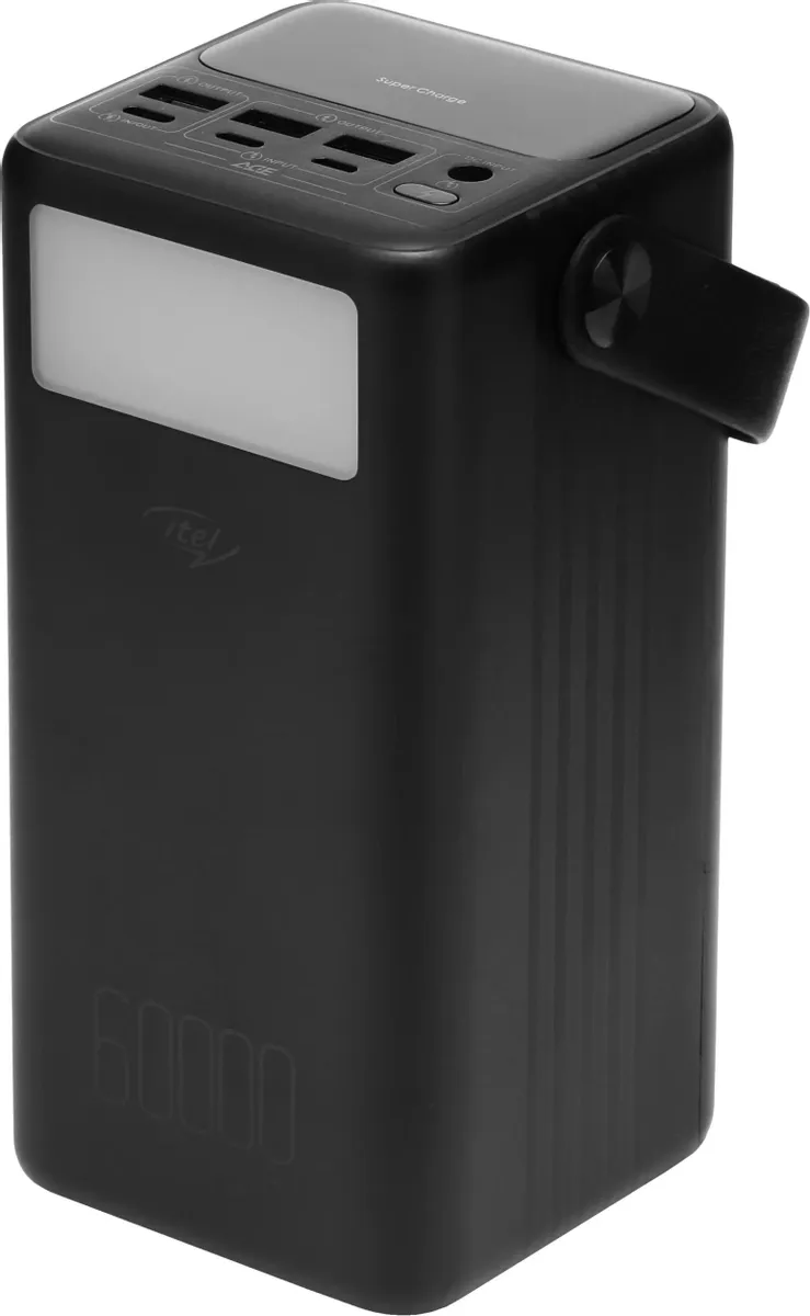 картинка Внешний аккумулятор ITEL Greenew Maxpower 600PF, 60000мAч, черный от магазина КомпьютерЦентр