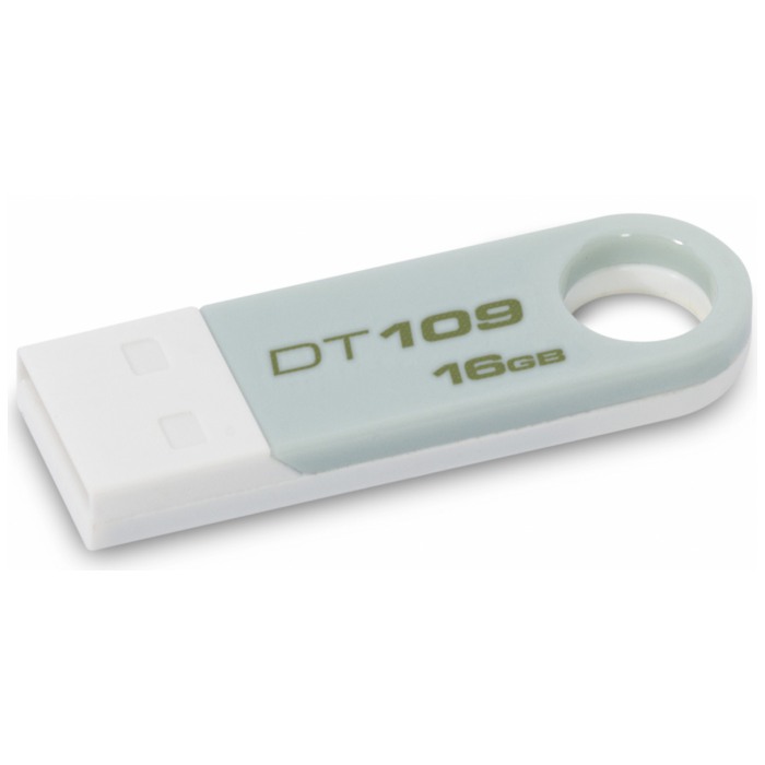 картинка Флешка USB Kingston 16Gb DataTraveler 109 Silver/ White (KG-U4916-S) от магазина КомпьютерЦентр