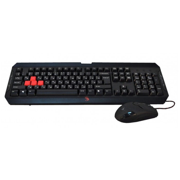 картинка Клавиатура+мышь A4tech Bloody Q1100 Black/Red (Q1100) от магазина КомпьютерЦентр