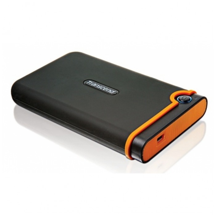 картинка Жесткий диск внешний Transcend 320Gb StoreJet 25 Mobile 2.5″ Черный/Оранжевый (TS320GSJ25M) от магазина КомпьютерЦентр