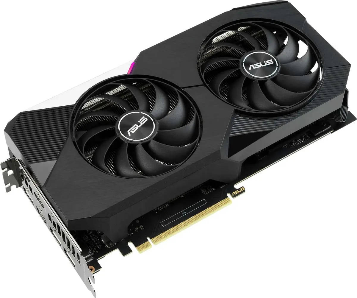 картинка Видеокарта 8Gb DDR6 GeForce RTX3060Ti Dual LHR Asus (DUAL-RTX3060TI-O8G-V2) от магазина КомпьютерЦентр