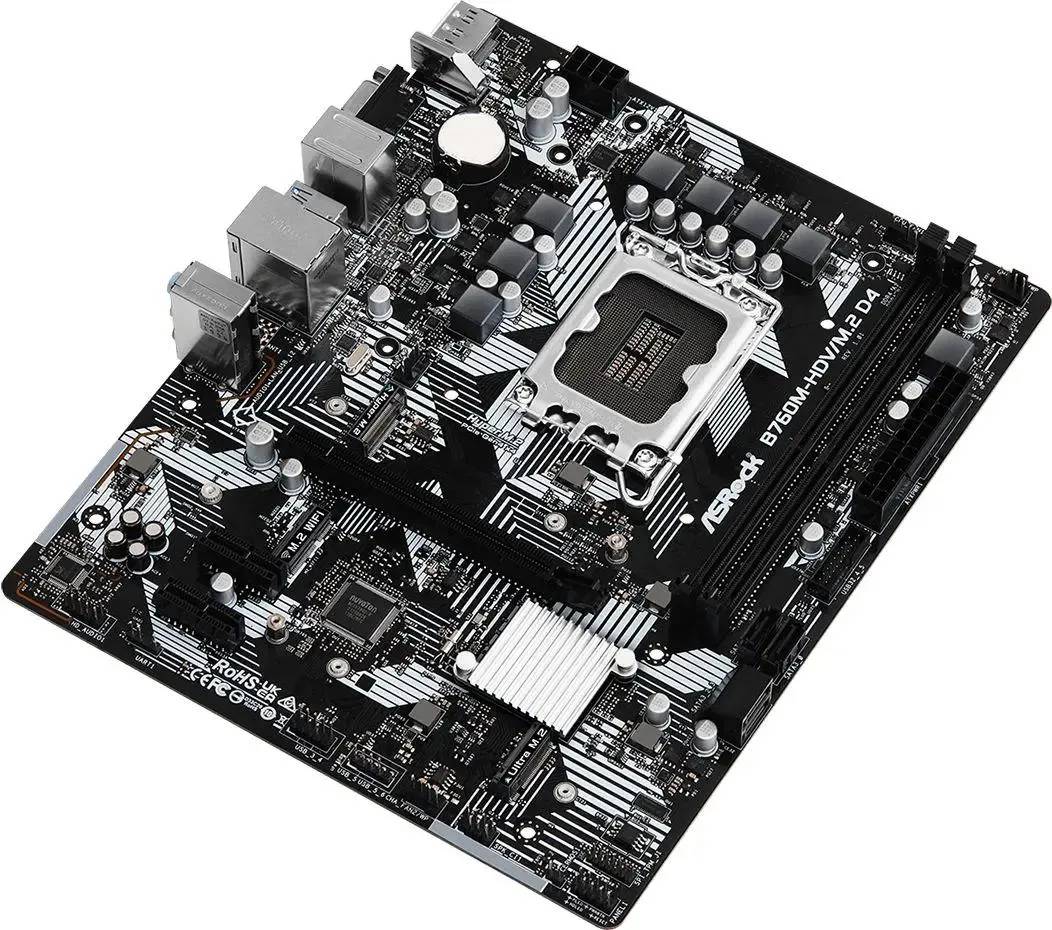 картинка Материнская плата Asrock B760M-HDV/ M.2 D4 Soc-1700 Intel B760 2xDDR4 mATX от магазина КомпьютерЦентр