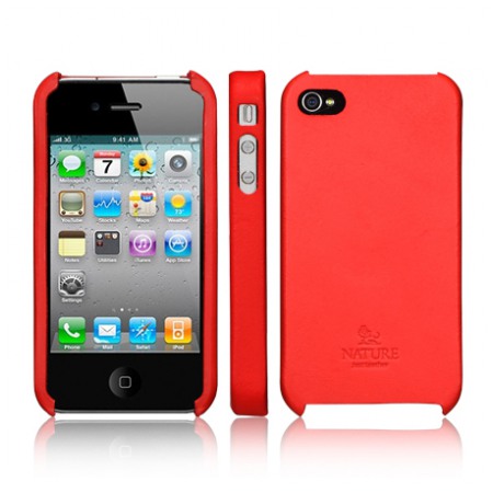 картинка Чехол SGP Just Leather Case Nature Series Red for iPhone 4 (SGP07982) от магазина КомпьютерЦентр