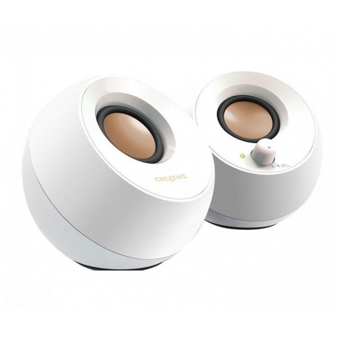 картинка Колонки Creative Pebble MF1680 2.0 White USB (MF1680) от магазина КомпьютерЦентр