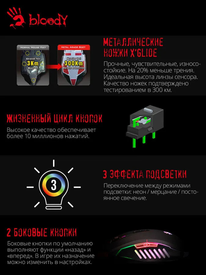 картинка Мышка A4Tech Bloody Q81 Curve Black от магазина КомпьютерЦентр