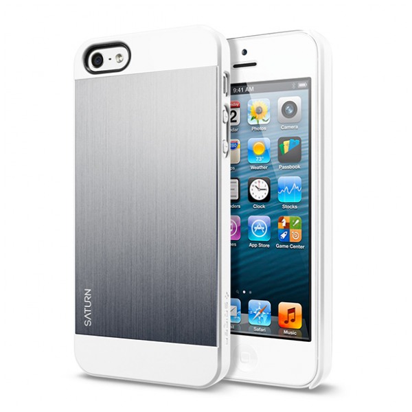 картинка Чехол SGP Case Saturn Metal Silver for iPhone 5/ 5s (SGP10141) от магазина КомпьютерЦентр