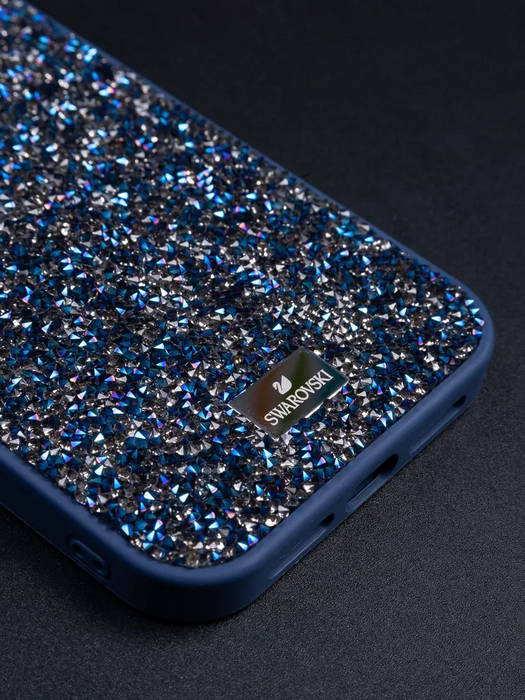 картинка Чехол Swarovski для iphone 15 Pro Max Синий от магазина КомпьютерЦентр