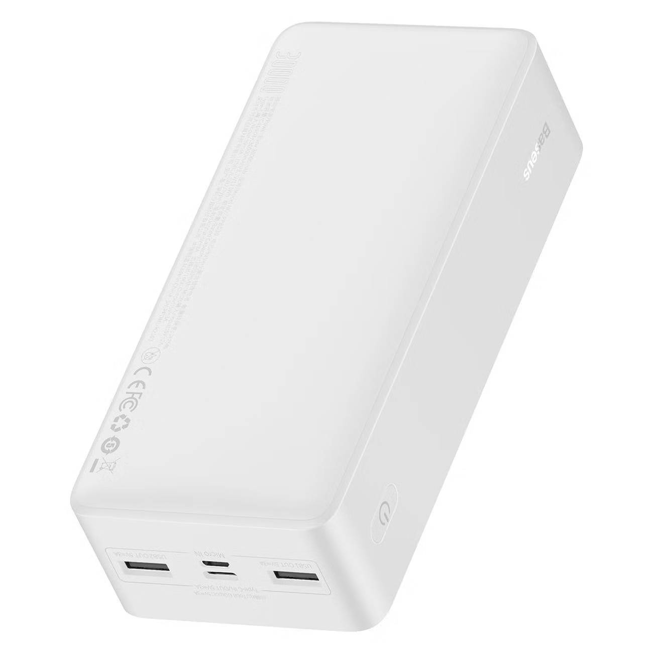 картинка Внешний аккумулятор Baseus Bipow Digital Display Power bank 30000mAh 15W Белый (PPBD050202) от магазина КомпьютерЦентр