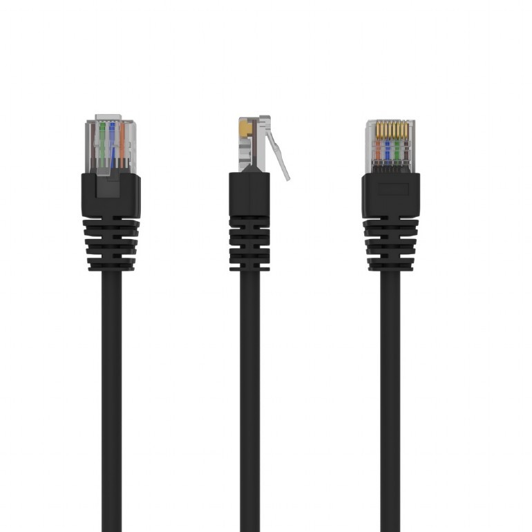 картинка Патч-корд Gembird/ Cablexpert PP12-0.25M/ BK, Cat.5e, 0.25м литой, многожильный Black от магазина КомпьютерЦентр