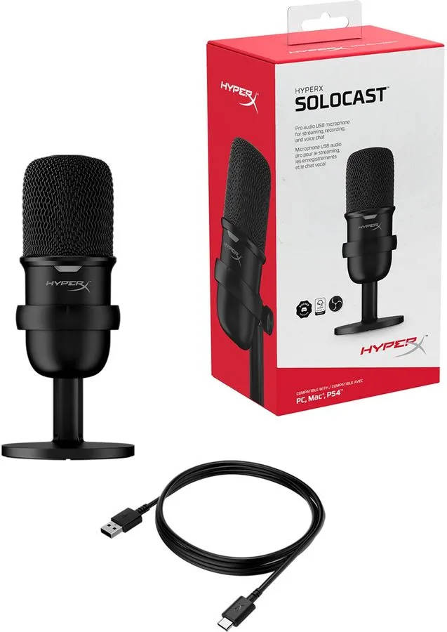 картинка Микрофон HyperX SoloCast черный от магазина КомпьютерЦентр