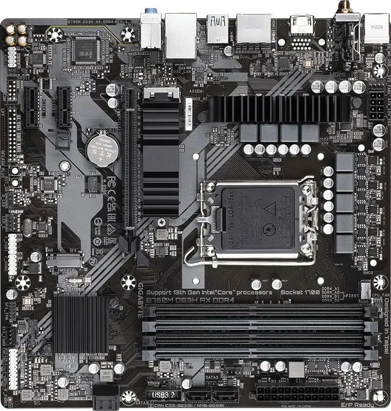 картинка Материнская плата Gigabyte B760M DS3H AX DDR4 Soc-1700 от магазина КомпьютерЦентр
