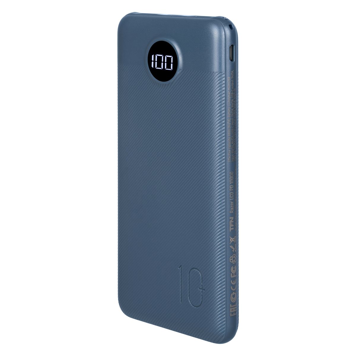 картинка Внешний аккумулятор TFN PowerBank 10000mAh (TFN-PB-257-BL) Dk.Blue от магазина КомпьютерЦентр