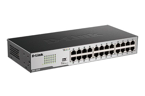 картинка Switch 24-port D-Link DGS-1024D/ I2A 24xGE, unmanaged от магазина КомпьютерЦентр