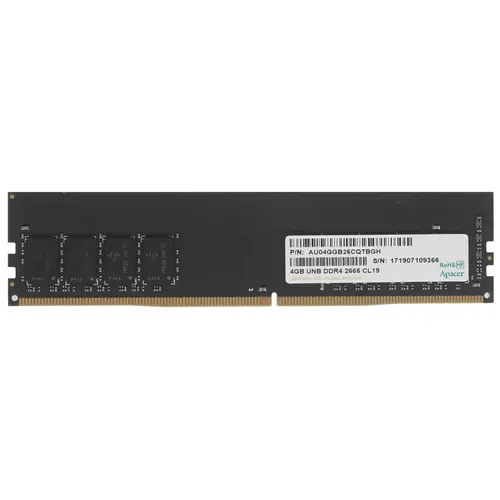 картинка DIMM DDR4 4Gb 2666MHz PC4-21300 Apacer (EL.04G2V.KNH) от магазина КомпьютерЦентр