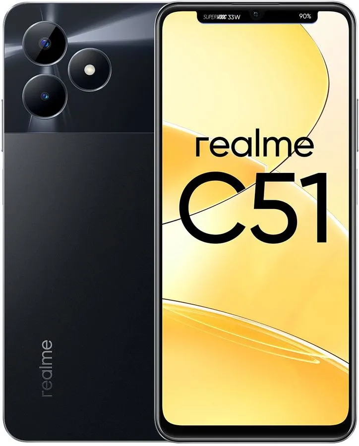 картинка Смартфон Realme C51 (RMX3830) Black 6.74'' 4Gb / 128Gb от магазина КомпьютерЦентр