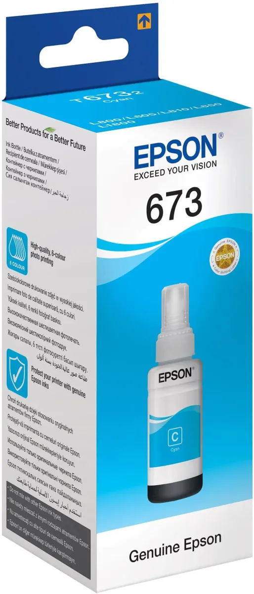 картинка Картридж Epson L800 Cyan (C13T67324A) 70мл от магазина КомпьютерЦентр