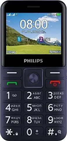 картинка Телефон мобильный Philips Xenium E207 2.31'' TFT Blue от магазина КомпьютерЦентр