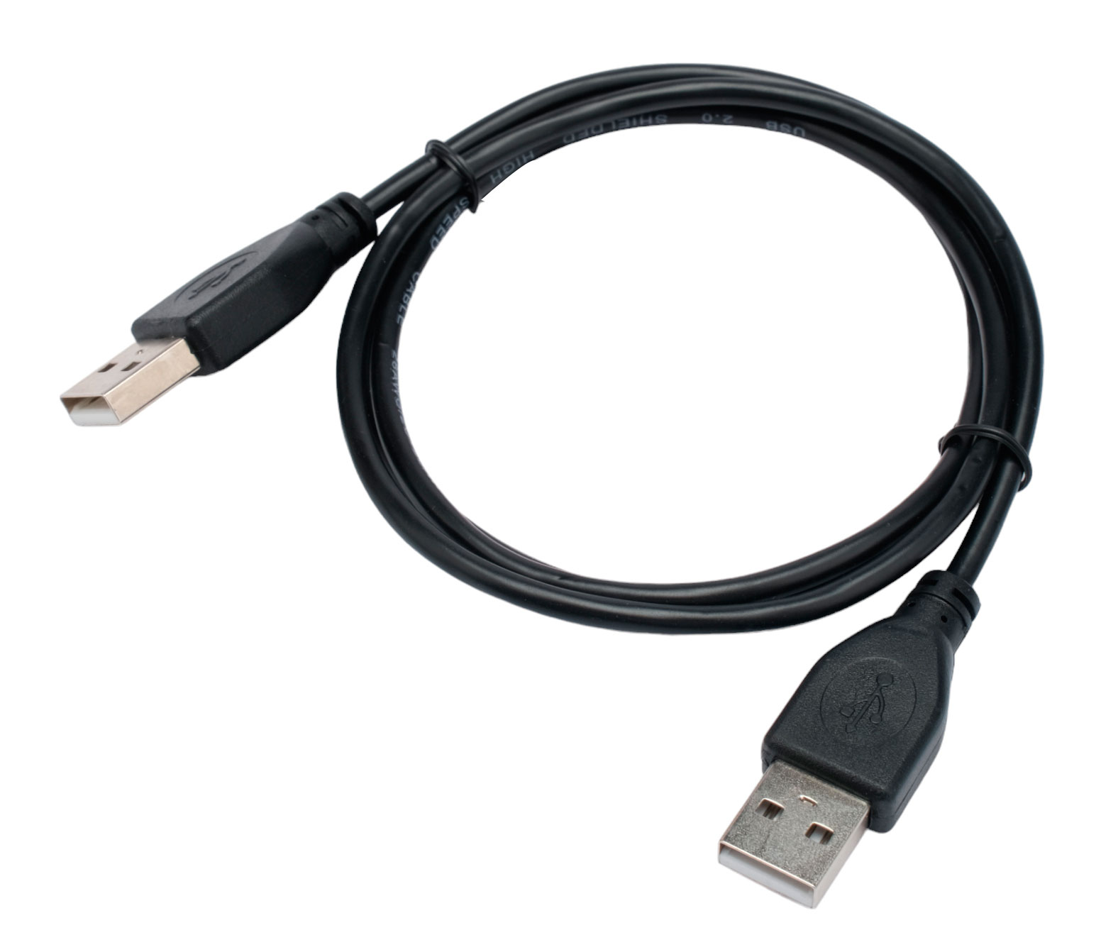 картинка Кабель USB2.0 CC-USB2-AMAM-1M Cablexpert AM/ AM, экран, 28/ 26AWG, медь, Pro, 1м, черный, пакет от магазина КомпьютерЦентр