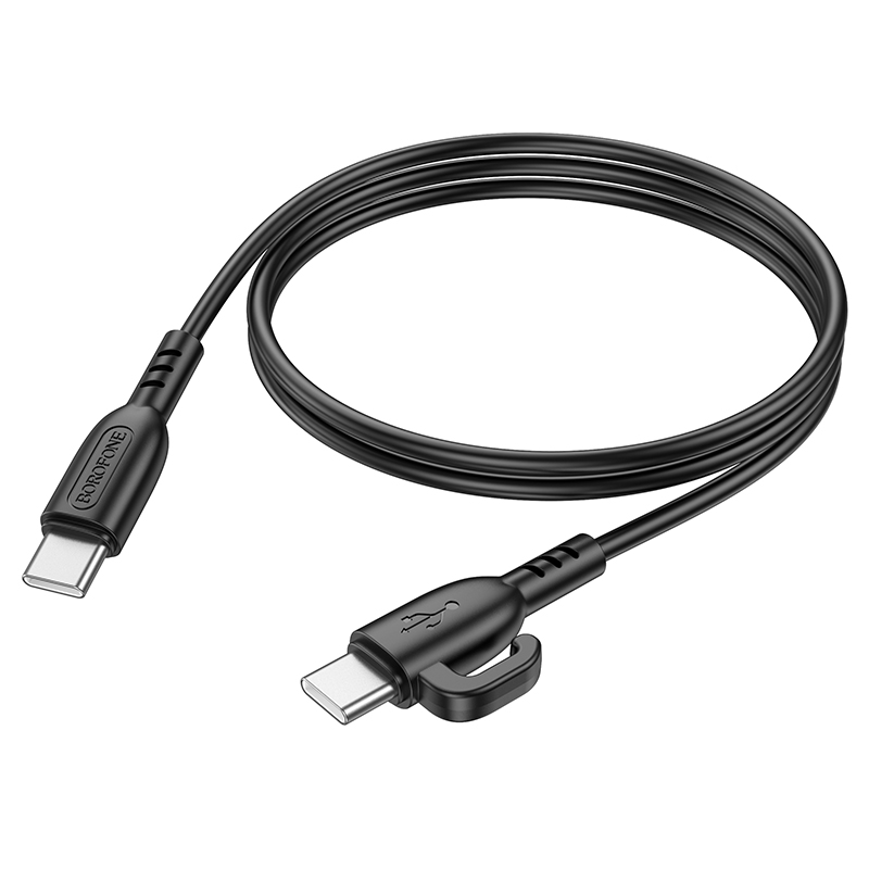 картинка Кабель Borofone BX91 Symbol 60W charging data cable Type-C to Type-C Black от магазина КомпьютерЦентр