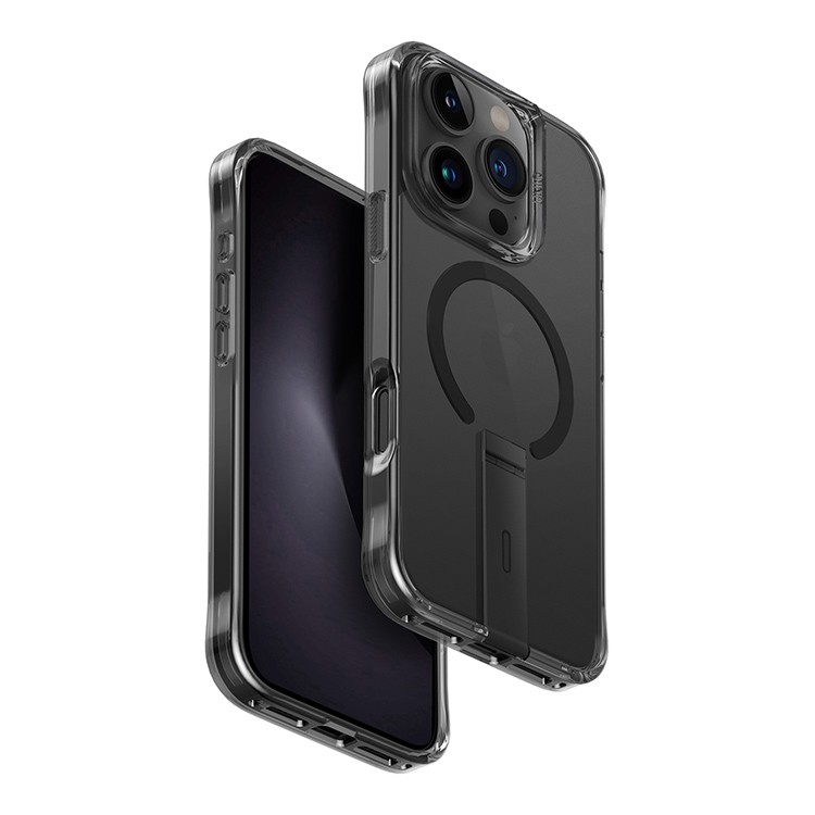 картинка Чехол Uniq HYBRID ELEVA with Vertical Stand (MagSafe) для iPhone 16 Pro 6.3'' BLACK (IP6.3P(2024)-ELEVAMBLK) от магазина КомпьютерЦентр