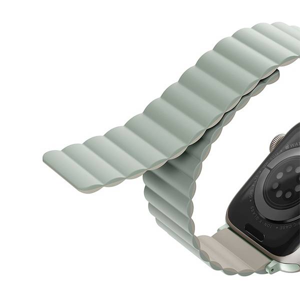 картинка Ремень силиконовый Uniq REVIX для Apple Watch 41/ 40/ 38, цвет шалфей/ бежевый (SAGE/ BEIGE) (41MM-REVSAGBEG) от магазина КомпьютерЦентр
