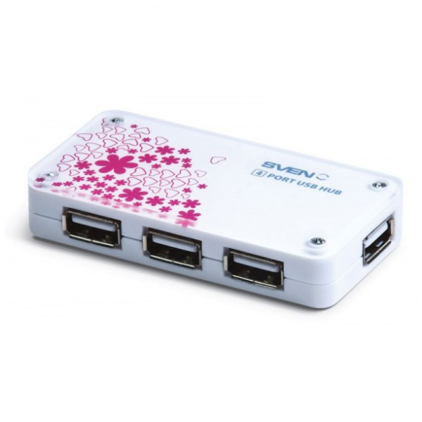 картинка HUB USB Sven HB-013 4-port White (HB-013) от магазина КомпьютерЦентр