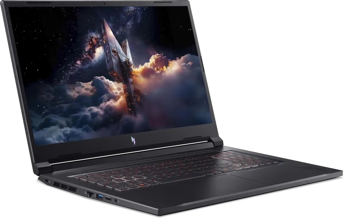 картинка Ноутбук Acer Nitro V17 AI ANV17-41-R6A6 17.3'' IPS (1920x1080) 144Hz/  AMD Ryzen 7 260 3.8ГГц/  16ГБ DDR5/  1ТБ SSD/  GeForce RTX 5060 8 ГБ/  NoOS, черный (NH.QYVCD.005) от магазина КомпьютерЦентр