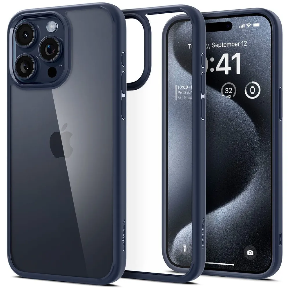 картинка iPhone 15 Pro Max Чехол SGP Ultra Hybrid Dark blue от магазина КомпьютерЦентр
