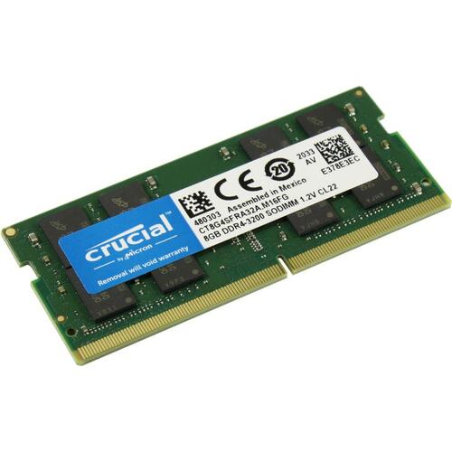 картинка SO-DIMM DDR4 8Gb 3200MHz PC4-25600 Crucial 1.2V (CT8G4SFRA32A) от магазина КомпьютерЦентр