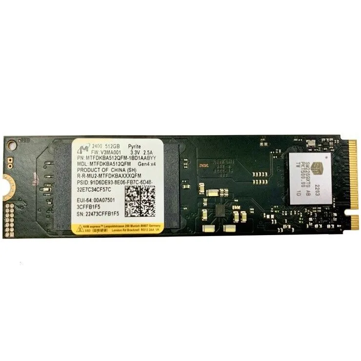картинка SSD накопитель 512Gb Micron M.2 2280 PCI-E 4x4 (MTFDKBA512QFM-1BD1AABYY) TLC от магазина КомпьютерЦентр